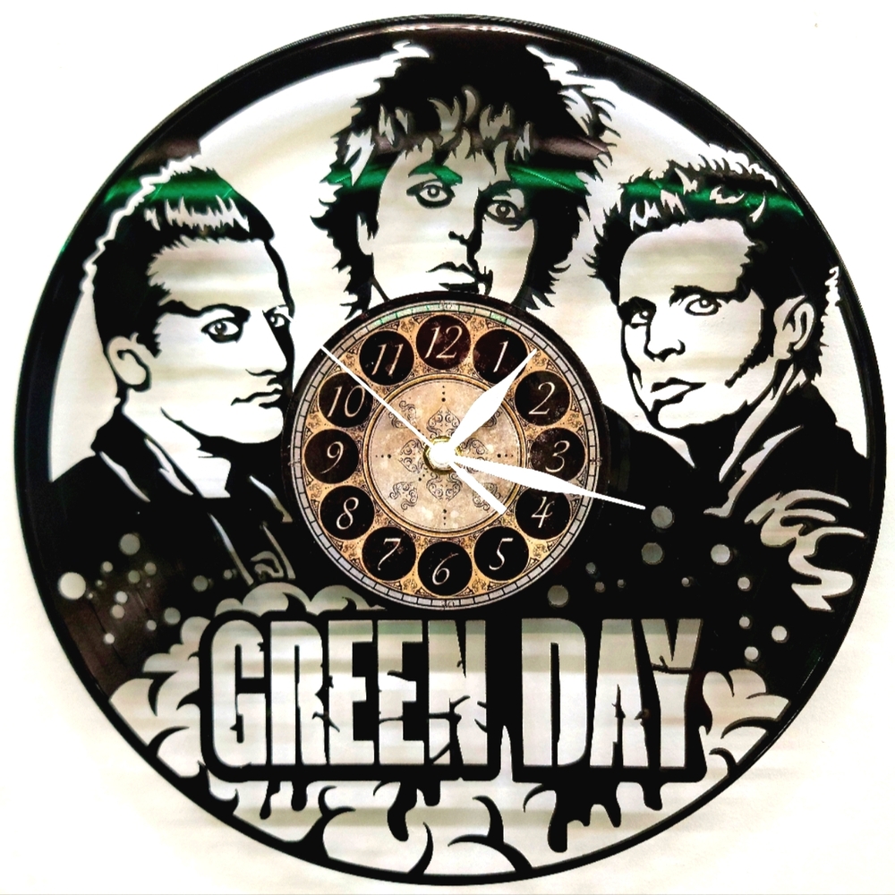 GREEN DAY vinyl record clock